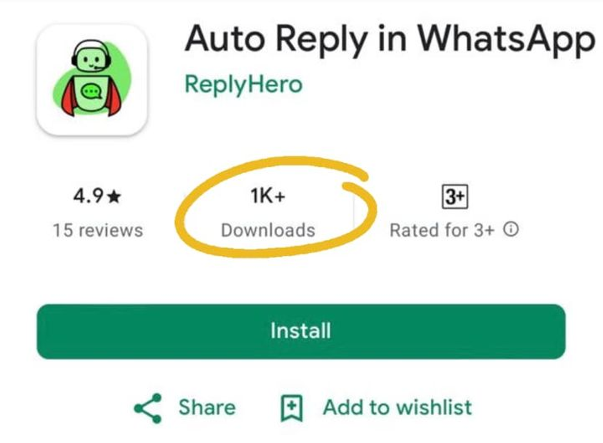 ReplyHero: 1k downloads milestone!